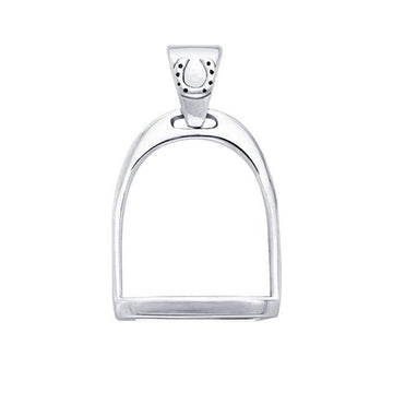 English Stirrup Silver Pendant TPD1830 - Jewelry